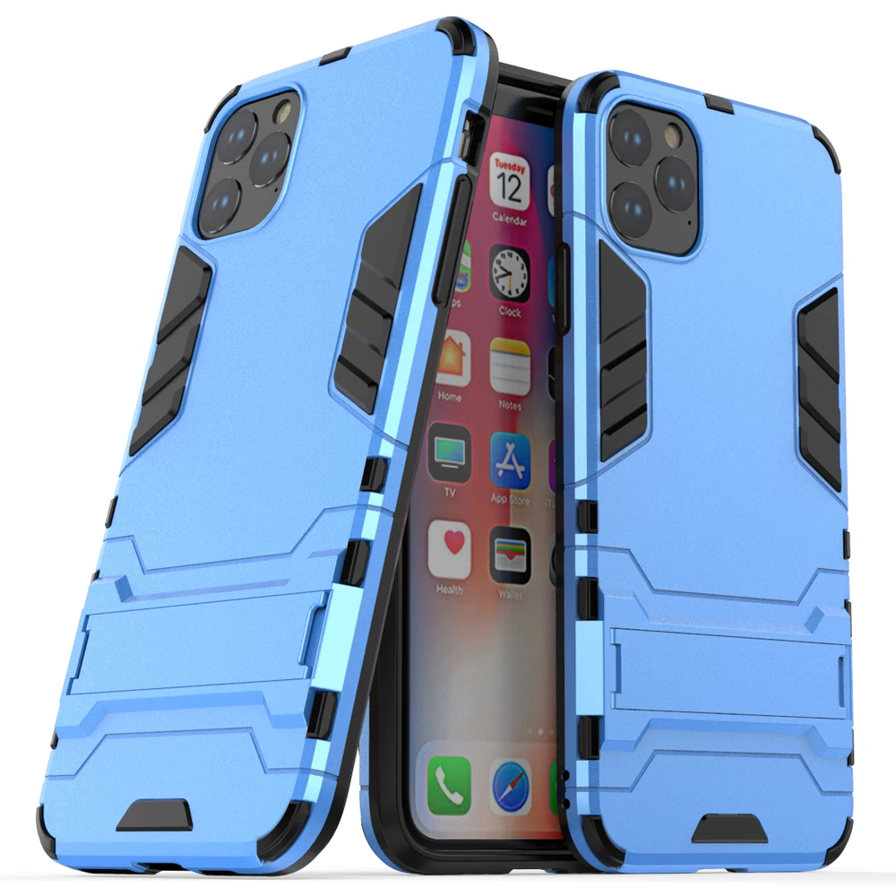 10 шт./партия, противоударный бронированный чехол для iphone 11 Pro Max, Гибридный Силиконовый твёрдый ПК, задняя крышка для iphone 11, чехол для телефона