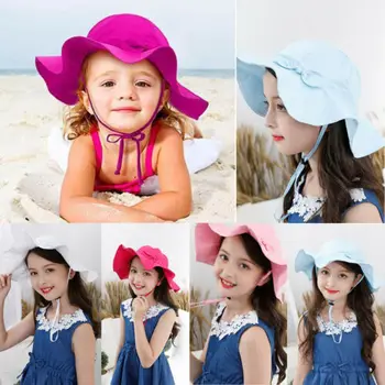 

Pudcoco Toddler Kids Baby Girl Sun Hat Brim Summer Bucket Beach Headwear Cap 5 Colors
