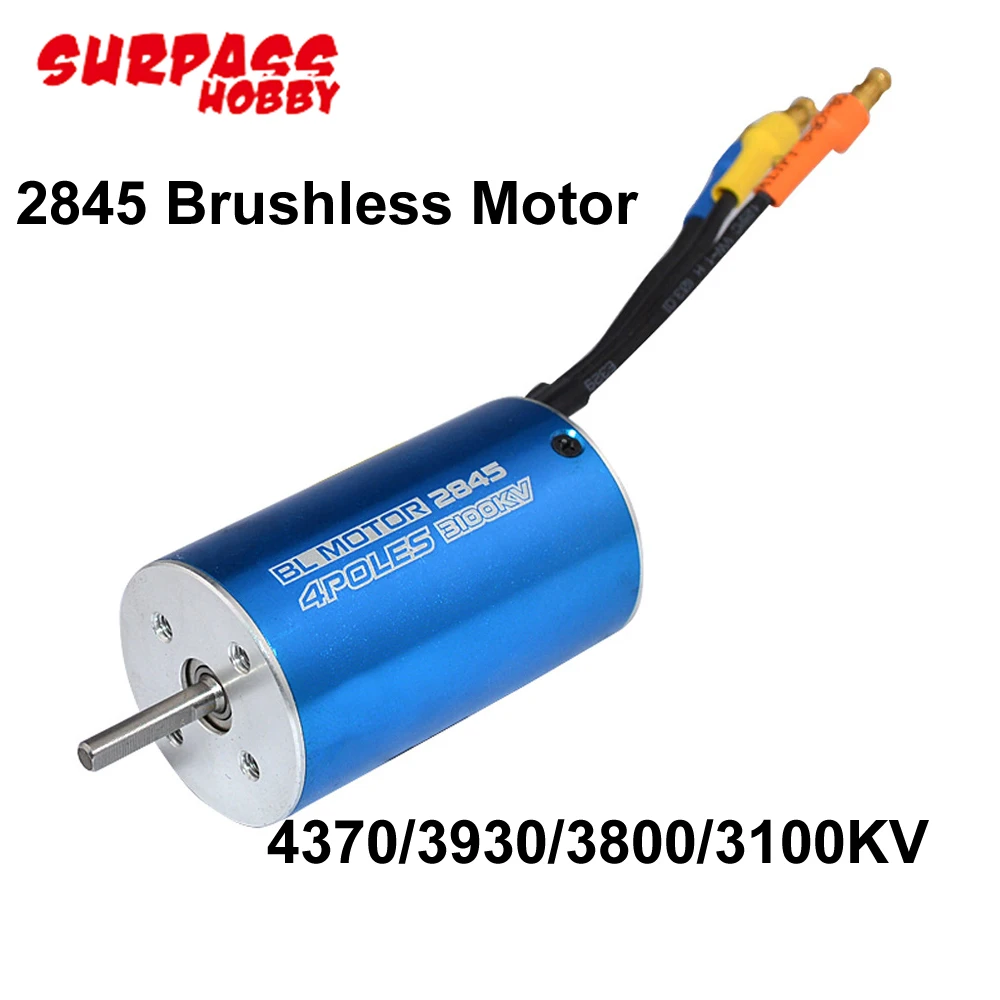 RC 2845 4370/3930/3800/3100KV бесщеточный мотор + 35A ESC и светодиодный карточка программы для 1/14