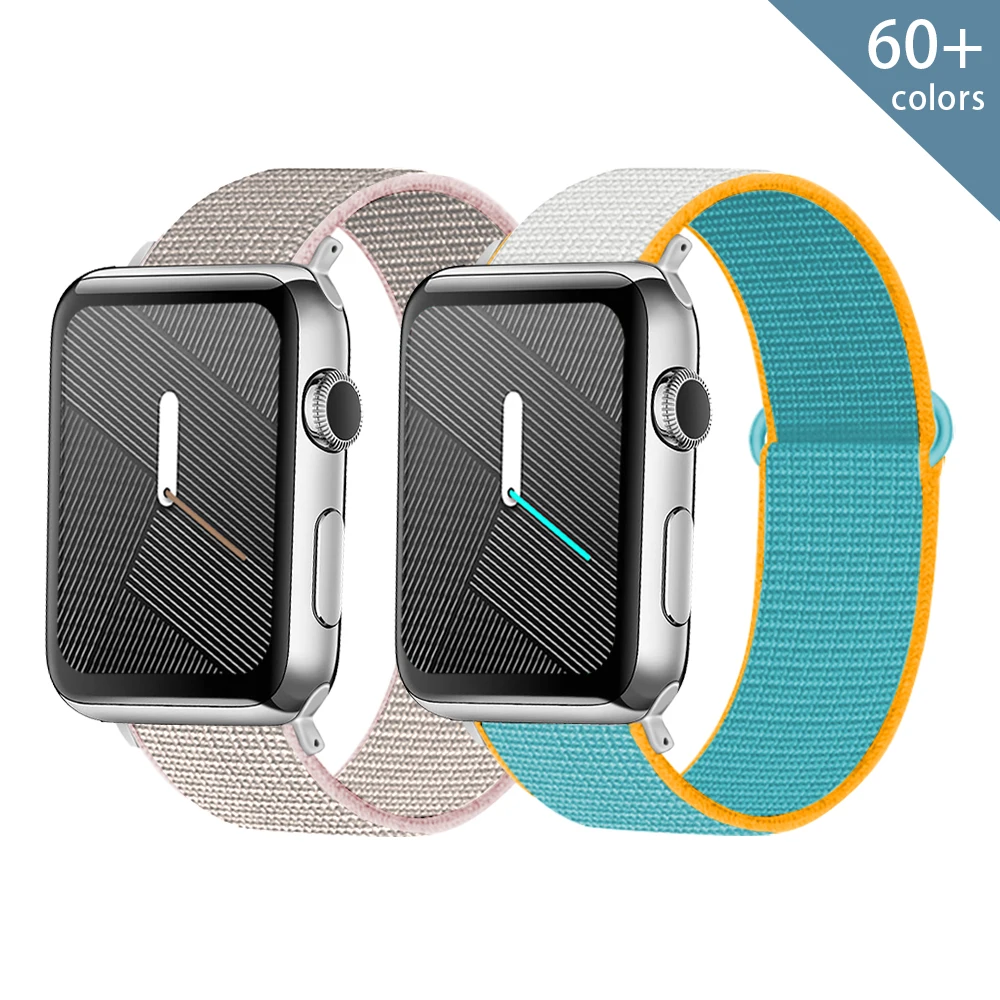 

Nylon Strap for Apple watch Band 38mm 42mm Sport loop belt wristband bracelet for iWatch band series 6 5 4 3 2 SE 40mm 44mm