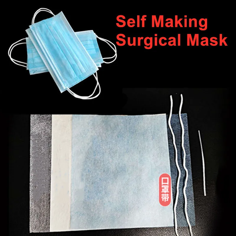 

100 PCS DIY Disposable non-woven Prevent Dust with Elastic Ear Loop Face Mouth Breathing Safety CareElastic Face Masks