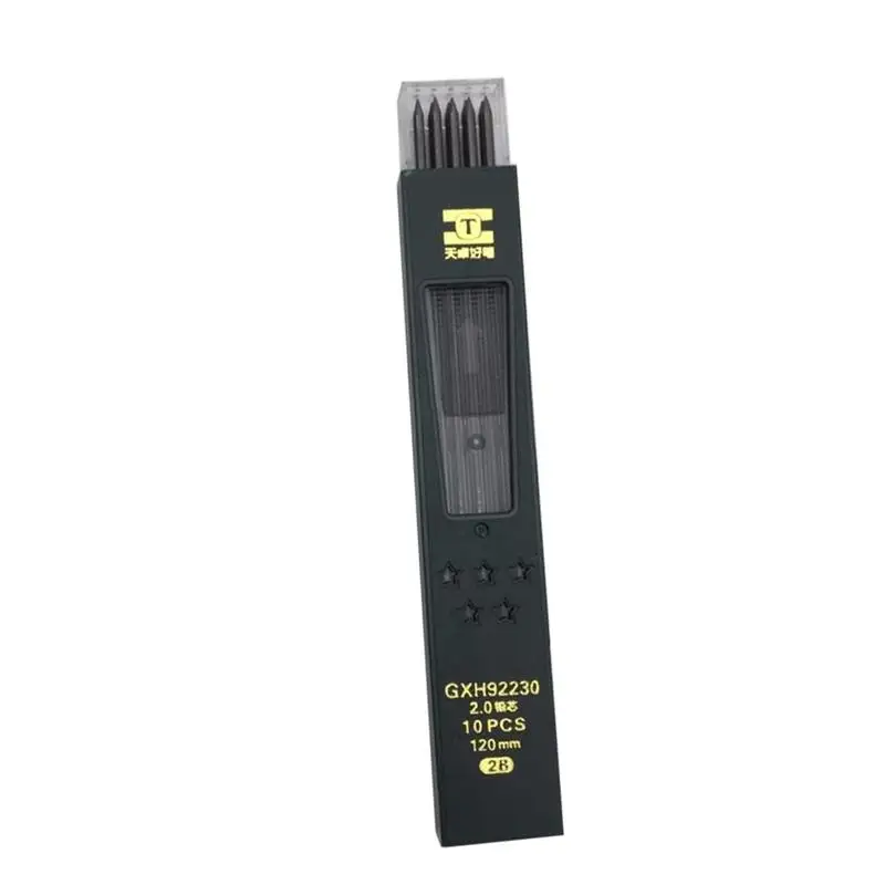Heißer 10 Teile/schachtel 2mm 2B HB Schwarz 2,0mm Mechanische Bleistift Student 120mm Refill Supplies Verschiffen Büro Blei schreibwaren Geschenk I1Z9 – Detail 15