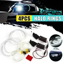 4 шт., CCFL, ангельские глазки, Halo, кольца, фары, 130 мм, ксенон, светодиодный, белый, фары, лампы angel Eye для BMW E36 E39 E46