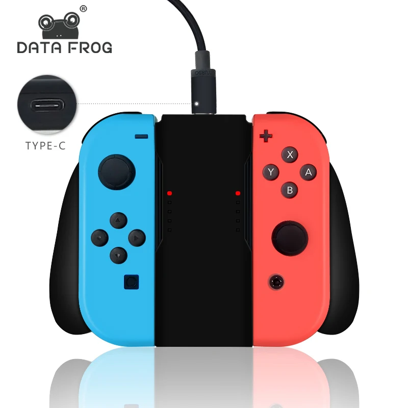 

DATA FROG Grip Handle Charging Dock Station Charger Chargeable Stand for Nintendo Switch Joy-Con NS Handle controller Charger