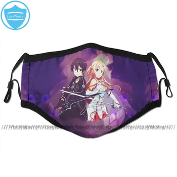 

Sword Art Online Mouth Face Mask Sword Art Online Facial Mask Funny Fashion with 2 Filters for Adult