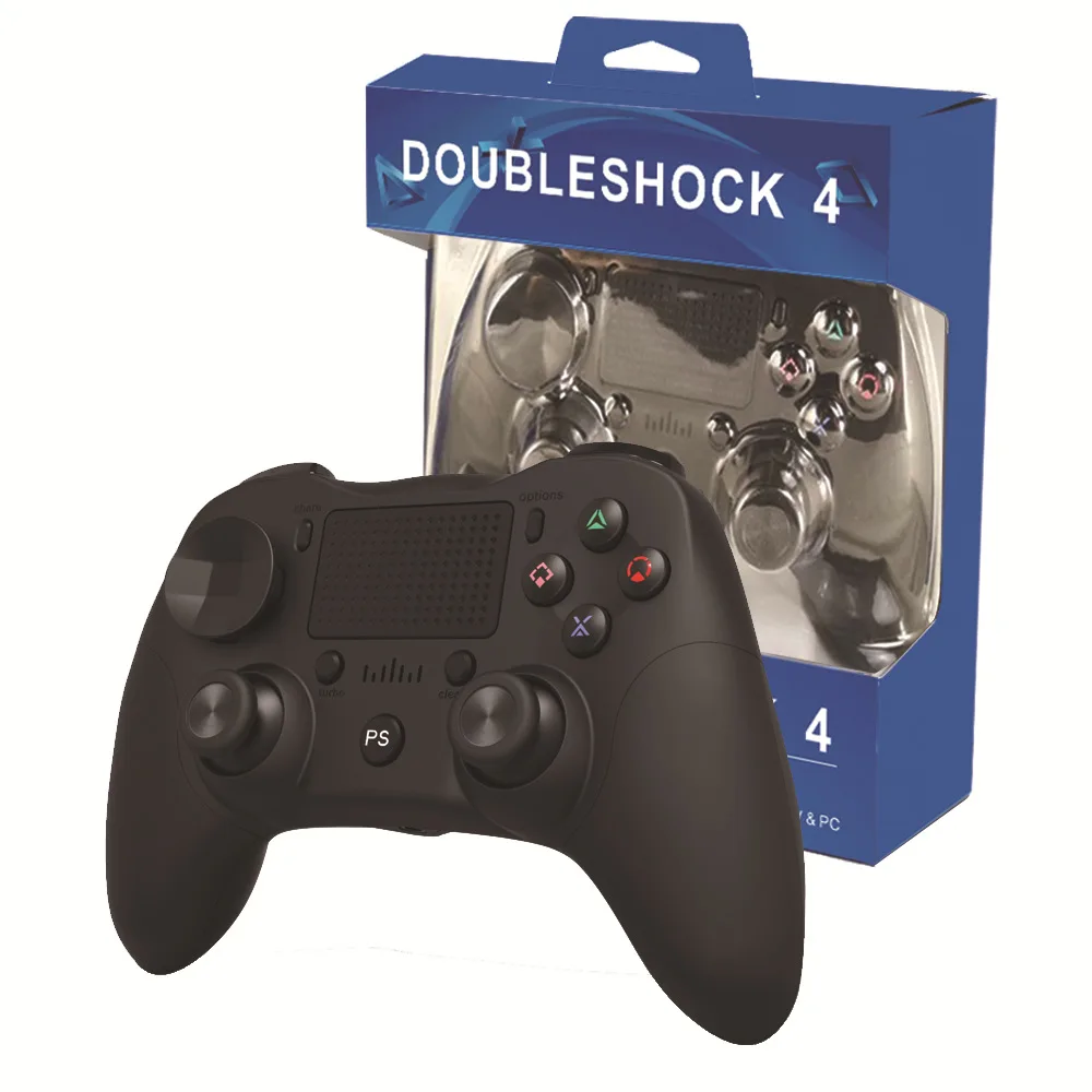 

New Wireless Bluetooth Vibrating Game Handle for PS4 P4 Somatosensory Six-axis Handle Game controller Dropshipping