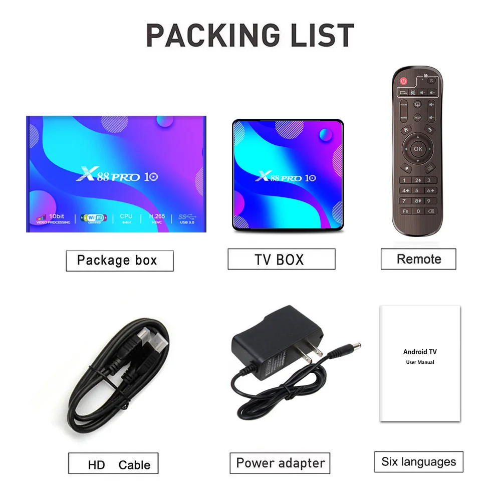 TV Box Android 11 X88 PRO 10 4G 64GB 32GB Rockchip RK3318 1080p 4K 5G Wifi Support Google Play Store Youtube Set Top Box Media p