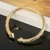 Gold Color African Cuff Engraved Embossing Bangles Trendy Women Men Bangles Jewelry 2