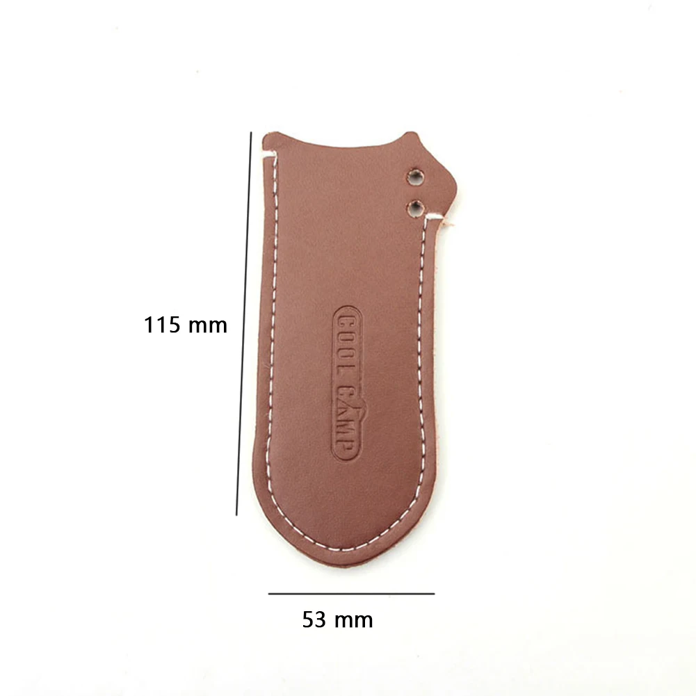 Insulation Kitchen Cooking Pan Handle Cover PU Leather Solid Heat Resistant Tool Protective Durable Sleeve With String Picnic