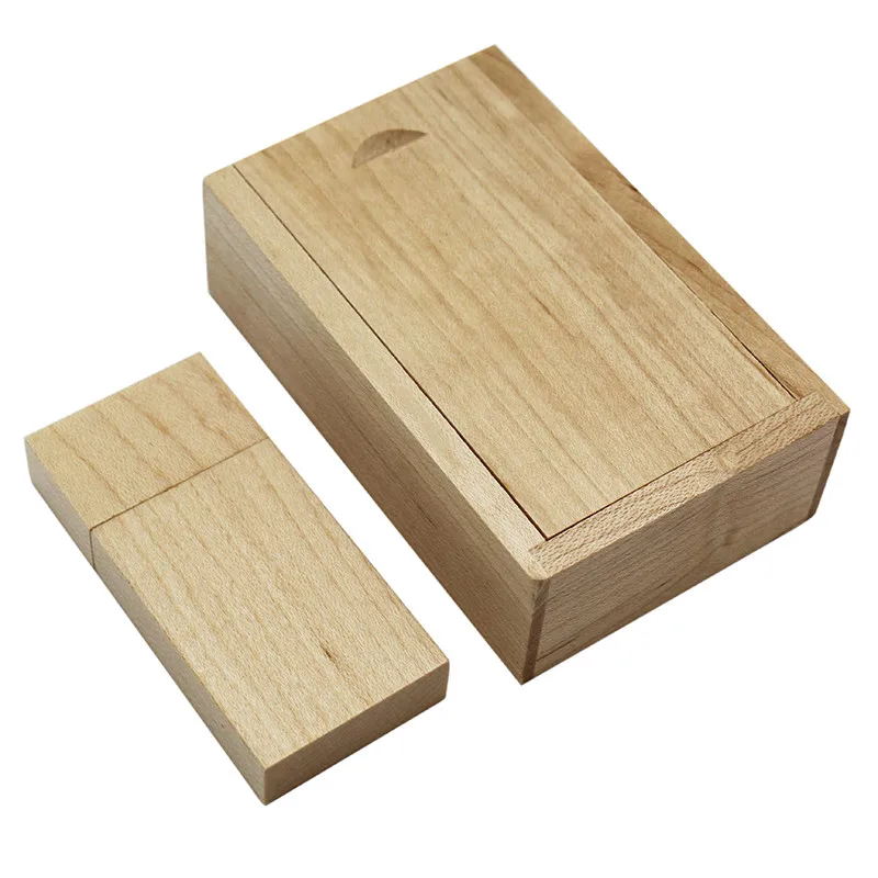Maple wood with box BiNFUL(более 5 шт. бесплатный логотип) деревянный usb флэш-накопитель Флешка 4 ГБ 8 ГБ 16 ГБ 32 ГБ карта памяти фотографии подарки - Цвет: Maple wood with box