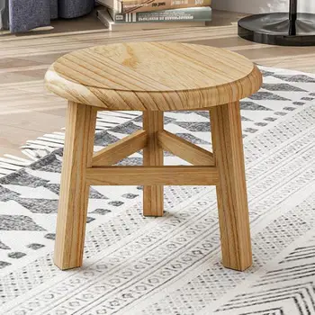 

Low Stool Household Small Bench Fashionable Originality Stool In Solid Wood Home Wood Shoes Stool Small Square Stool