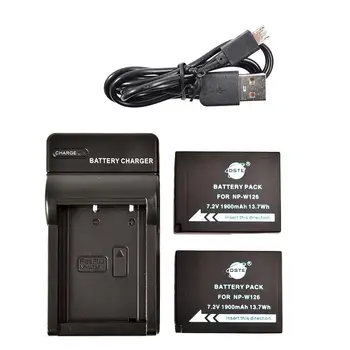 

DSTE 2x NP-W126 NP-W126S Battery + USB Charger Kit for Fujifilm X-Pro1,X-Pro2,X-Pro3,X-T1,X-T1 IR,X-T2,X-T3,X-T10,X-T20,X-T30