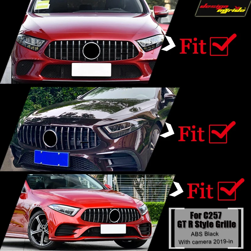 Для Mercedes CLS Class C257 W257 Couper спортивные переднего бампера GTS решетка гриль грили ABS черный глянец Прямая замена 1:1 19-в