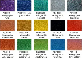 

200mm x 100mm x 3.0mm (L x W x T), Multi-Colors Acrylic (PMMA) Two-Sided Holographic Glittering Sheets - 16 pcs/lot