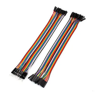 

2Pcs 20cm 2.54mm Colorful M/M F/F 20Pin Cable Connector Jumper Wire Line