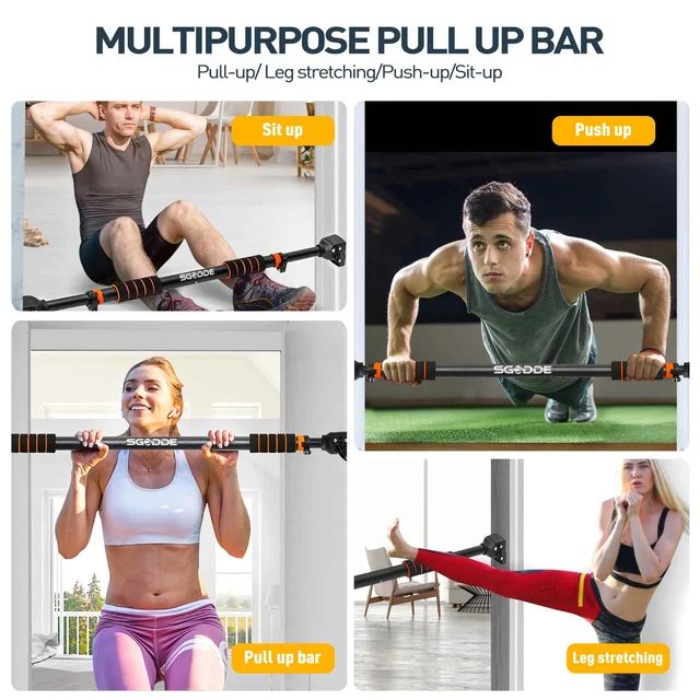 Pull Up Bar Horizontal Portable Multifunctional Indoor Wall Adjustable Exercise Workout 4