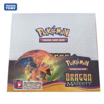 

324pcs Pokemon Pocket Monster cards Sun & Moon Dragon Majesty Booster Box Per Collectible Trading Card Game Kids Toy