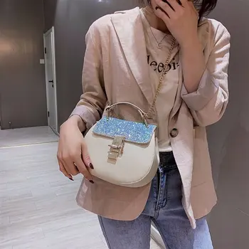 

Fashion Female pu Leather Handbag High Quality Cowhide Shoulder Women Bags Designer Annular Metal Ring Ladies Crossbody Bag