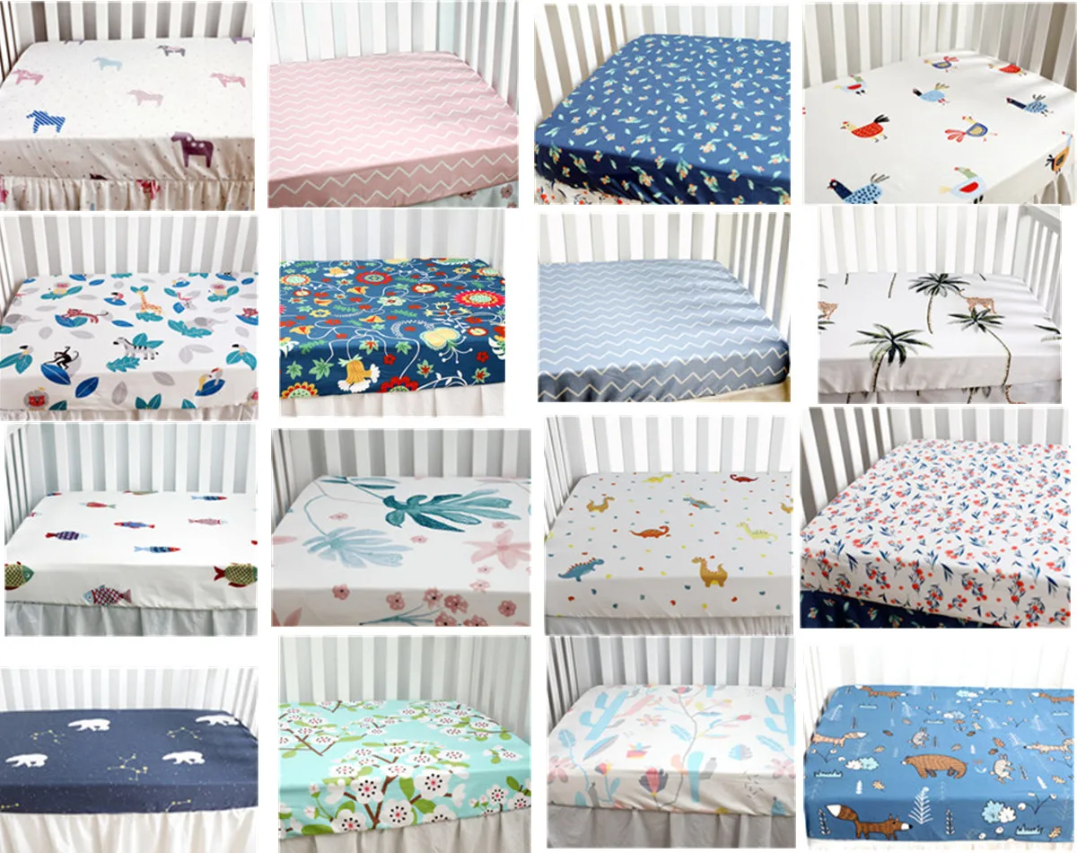 floral fitted crib sheet