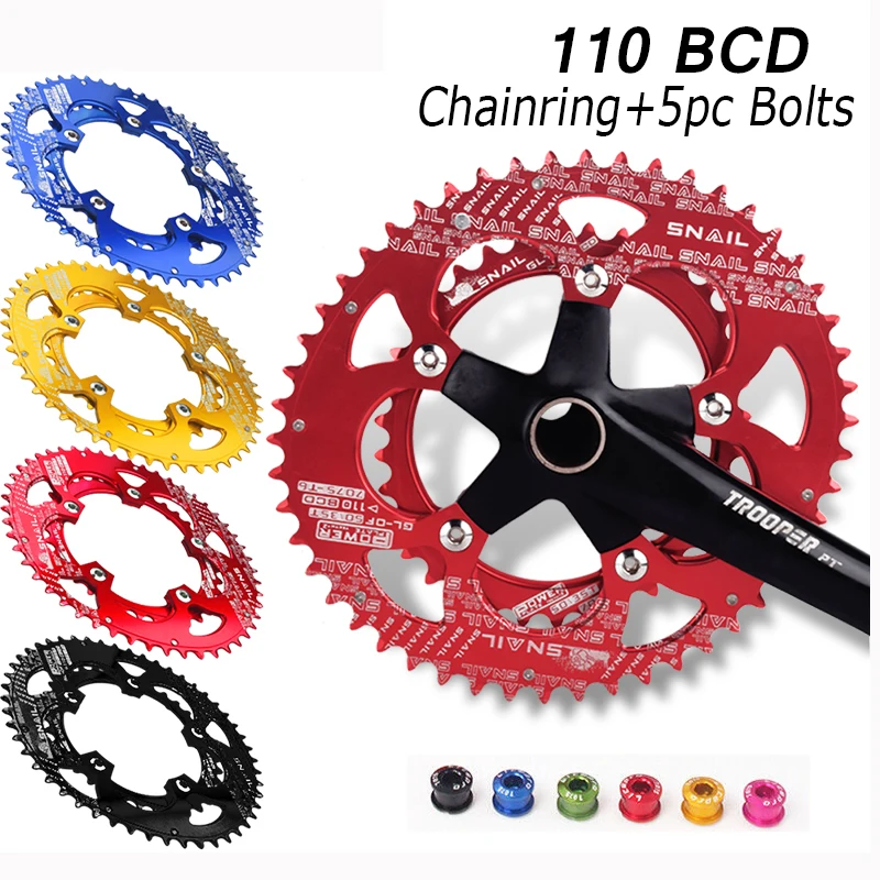 

110BCD Chainring Road Bike 50T/35T Double Speed Oval Bicycle Chain Ring Ultralight Ellipse Climbing Power Chainwheel Plate