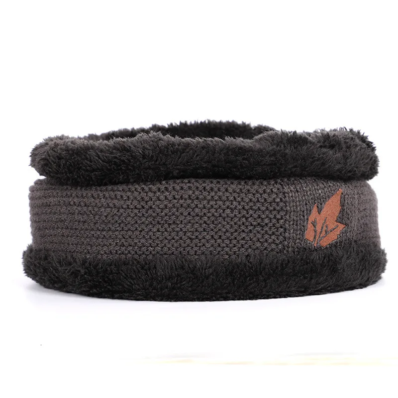 Gray scarf XPeople, комплект из 2 предметов, зимняя шапочка-шарф, теплая вязаная шапка, толстая флисовая подкладка, зимняя шапка и шарф для мужчин и женщин - Цвет: Gray scarf