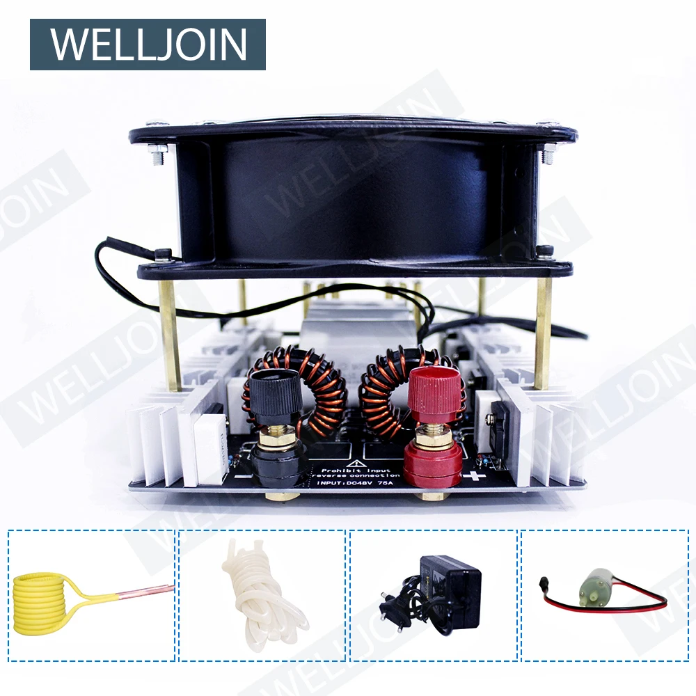 

4000W ZVS Induction Heater High frequency Induction Heating PCB Board Melted Metal + Coil Mayitr+Pump