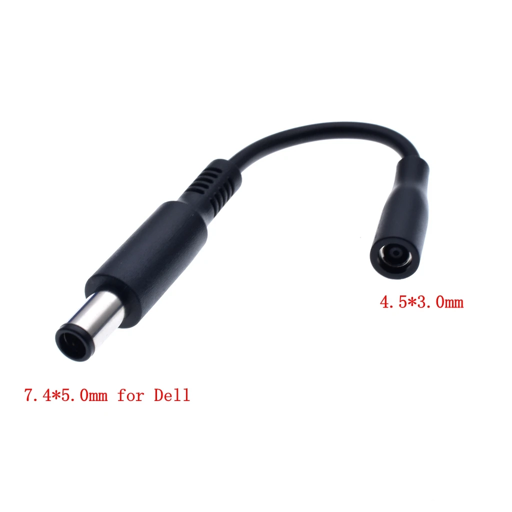 5.5mm x 2.5mm Male to 7.4mm x 5.0mm Female DC Power Charger Adapter for HP DELL 