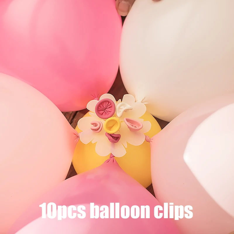 Свадебные украшения, прозрачный шар, подставка, комплект, праздничный шар, детский день рождения, цветок, воздушные шары, зажимы, принадлежности - Color: 10pcs Balloon Clips