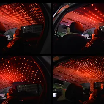 

Car Ambience USB Ambient Starry Sky LED Roof Light Glow Interiors Multiple Modes E7CA