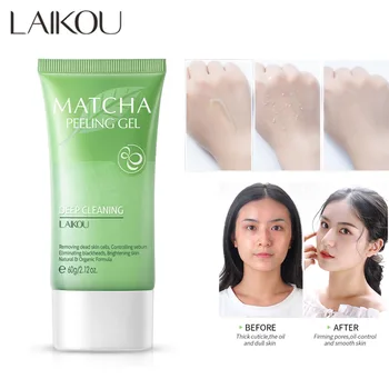 

LAIKOU Matcha Facial Exfoliator Peeling Gel Deep Cleansing Facial Scrub Whitening Moisturizing Nourishing Face Cleanser Skin Car