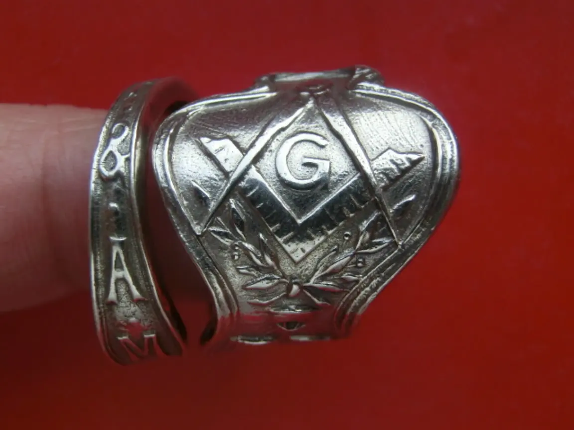 Серебряная ложка из серебра 925 пробы, живое кольцо