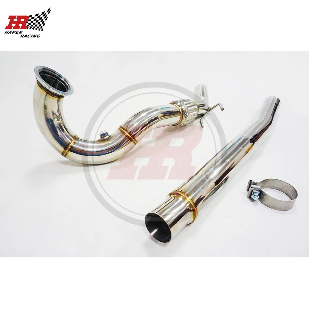 HP RACING 3 0 ''SS304 безкоточная труба для MQB MK7 MK7.5 G olf R A3 Quatt ro S3 8V 8S TT TTS 2 TFSI 2014