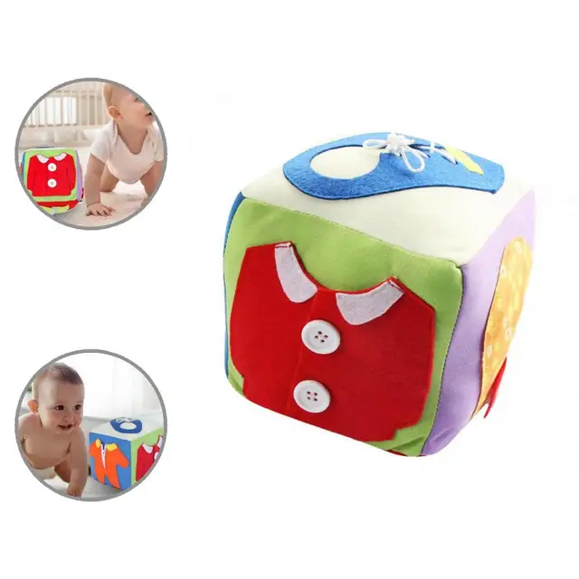 Children Cloth Building Blocks New Infant Baby Cloth Doll Soft Rattle Early Educational Baby Toy Soft Plush Set Cube 5