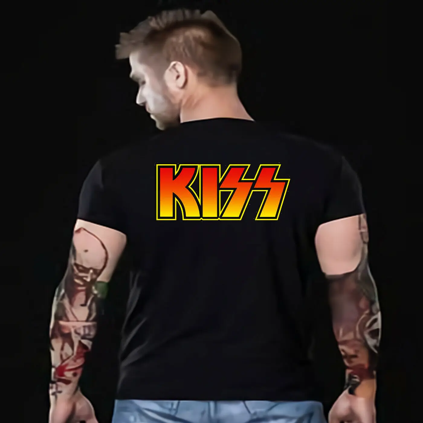 Редкий! Новая футболка Kiss Best Band Ever, твердый рок, тяжелый металл, панк, фирменный стиль, топ с короткими рукавами, футболка большого размера