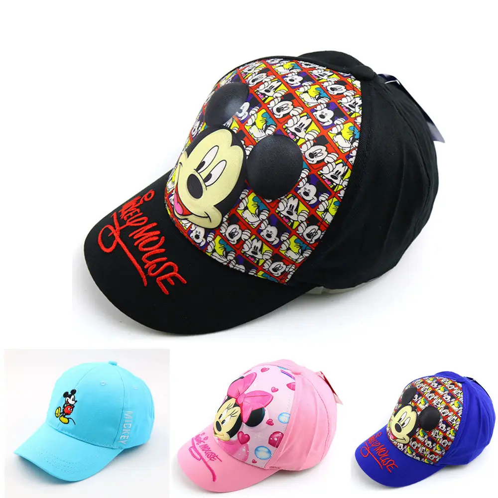 Kid Boys Girls Mickey Minnie Mouse Baseball Cap Outdoor Cartoon Snapback Sun Hat