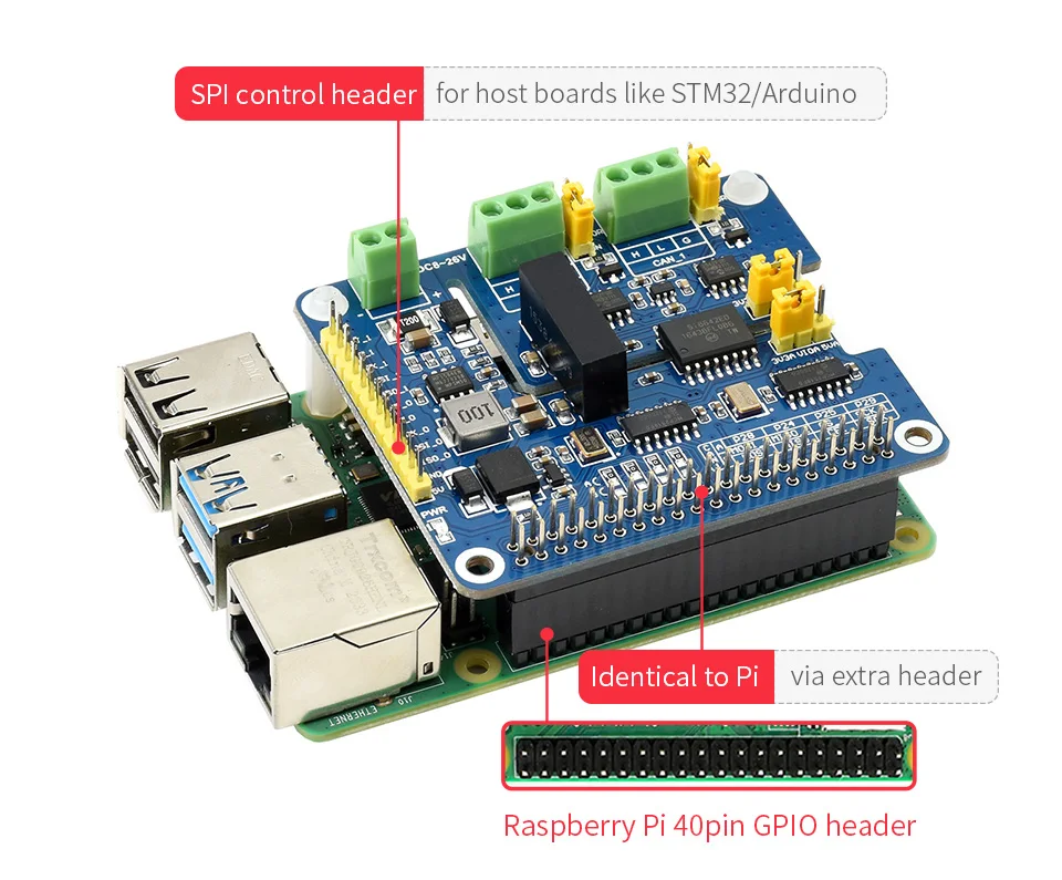 chapéu multi proteções para raspberry pi