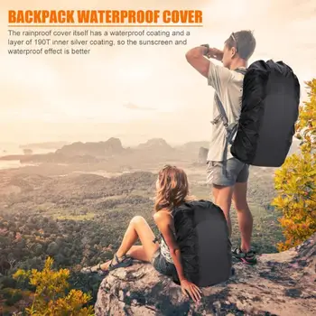 

Durable Sport Bags Covers Delicate Texture Folding Waterproof Dustproof Backpack Rain Cover Shoulder Protect Outdoor Tool