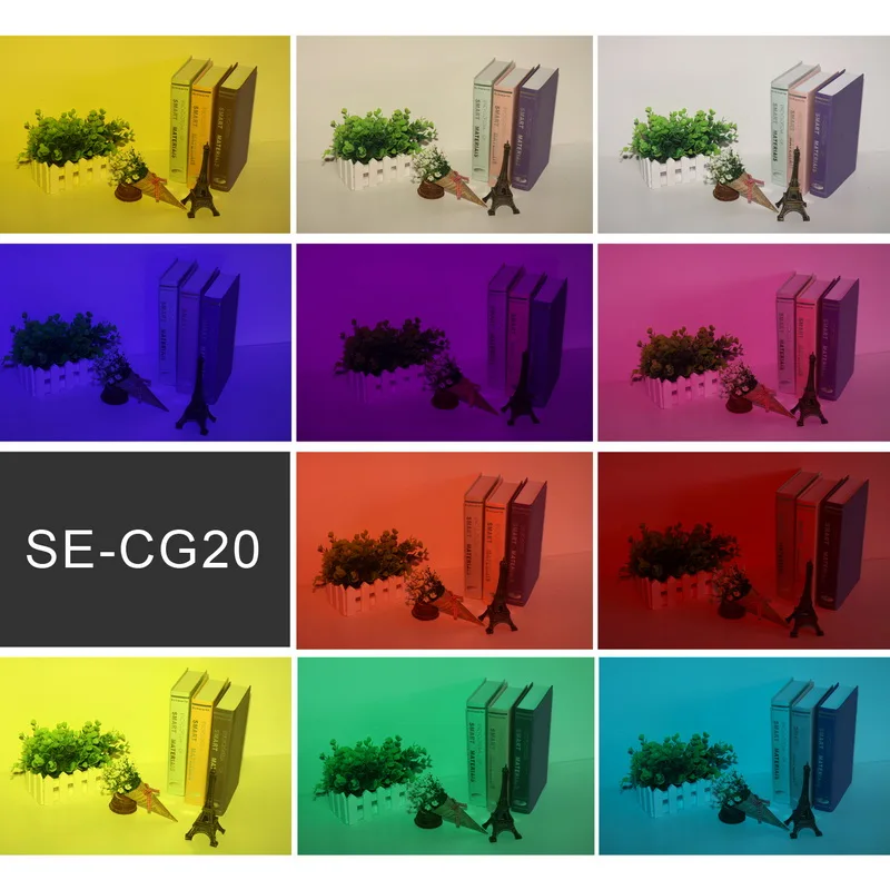 Selens SE-CG20 Flash/Strobe Color Filters Set Universal Flash Gels Lighting Filt