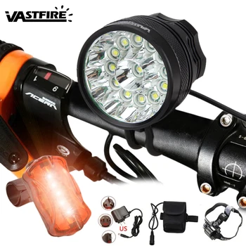

Super Bright Bike Lamp 13x XML T6 LED Light Torch 3 Modes Bicycle Lamp 20000 Lm Headlight +Battery +Charger+Headband+Rear Light