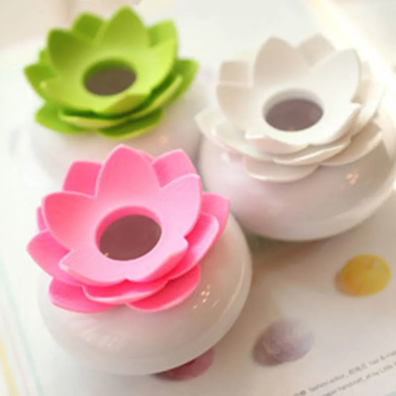 Table Lotus-Shaped Cotton Swab Box, Porta Palito,