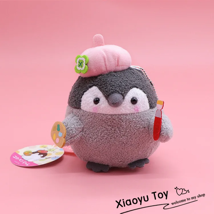12 шт./лот японский Kawaii мягкие игрушки 13 см положительная энергия Пингвин Подвеска плюшевая кукла маленькая девочка кролик шляпа игрушечный пингвин куклы