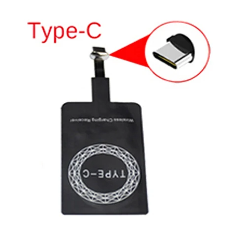Для iPhone Micro usb type C беспроводной приемник, беспроводной приемник зарядного устройства - Color: Type C