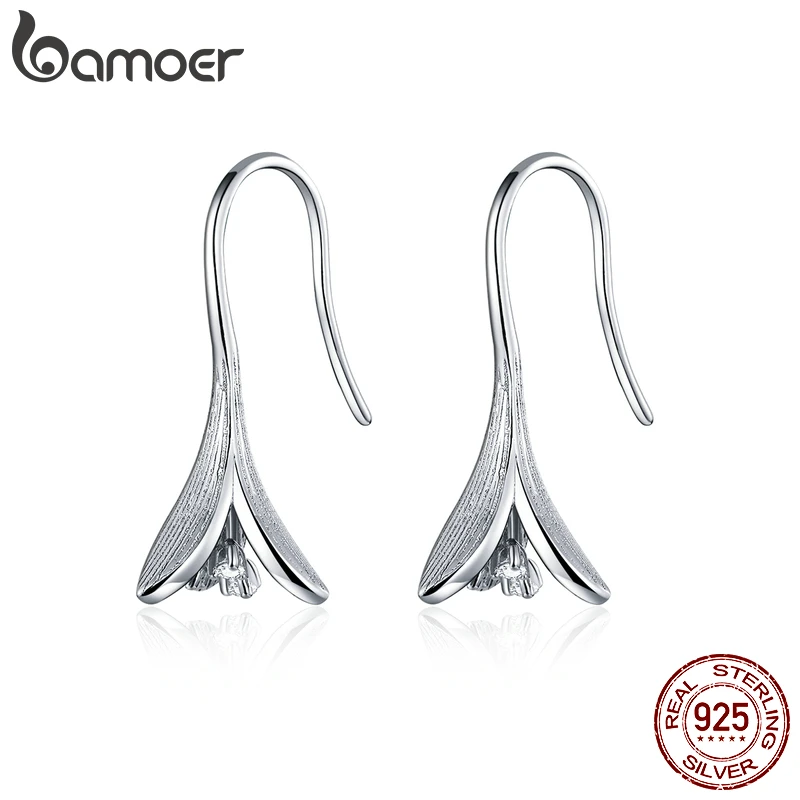 Серьги подвески BAMOER из серебра 100% пробы для женщин украшения стерлингового 925