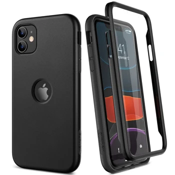 

Phone case for iPhone 11 pro Max Case Soft TPU Bumper Case WITH Built-in Screen Protector Solid color case for Iphone 11 pro