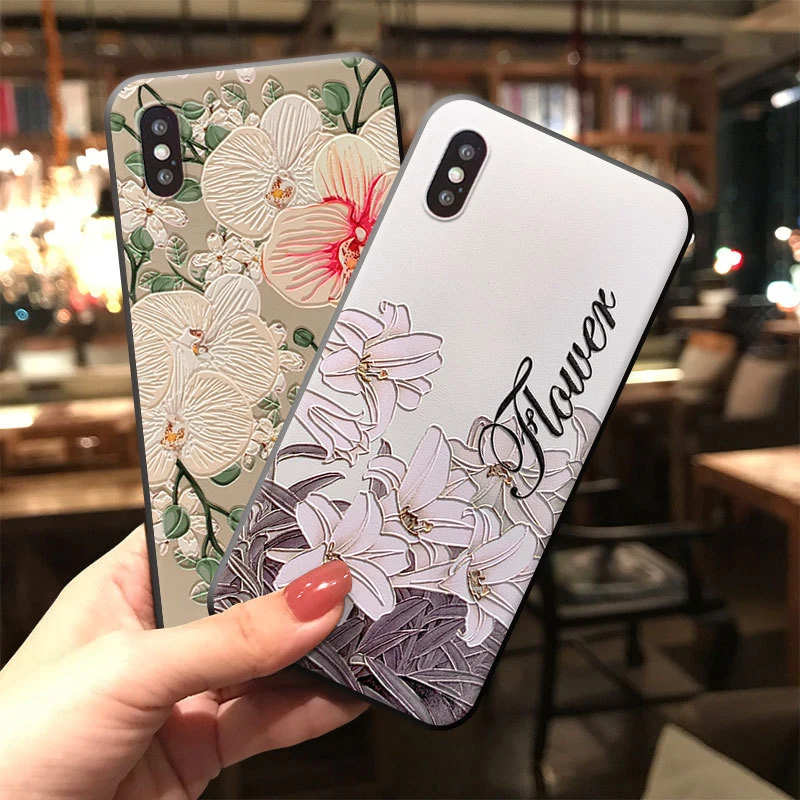 Элегантный чехол для телефона с 3D тиснением Samsung S10e S8 S9 S10 S20 Ultra Plus Note 8 9 10 мягкая