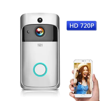 

720P Wireless Phone Door Bell Camera WiFi Video Intercom Ring Doorbell Alarm System Home & Living Door Bell Wireless