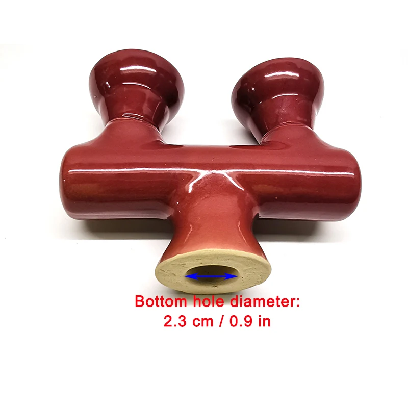 2 Head Hookah Bowl Double Cup Shisha Pot Ceramic Dual Top Narguile Keeper Chicha Accessory Narguila Topper Two Flavor Holder