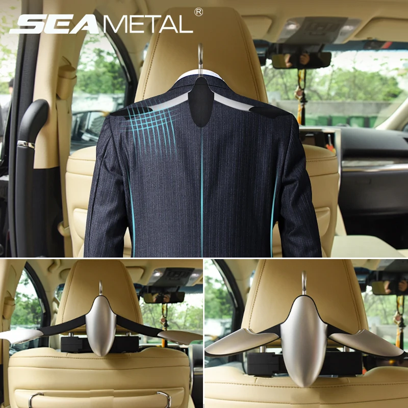 Car Auto Seat Headrest Hook Backseat Purse Hanger Bag Cloth Hanging Holder Black 