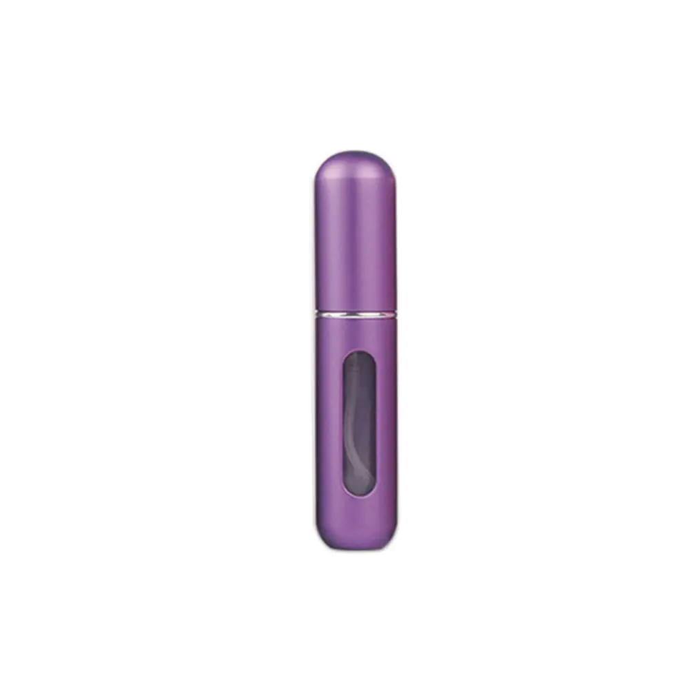 5 мл 8 мл многоразовый мини флакон-спрей для духов Алюминиевый распылитель портативный дорожный косметический контейнер флакон для духов - Цвет: matte purple