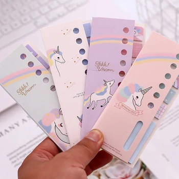 

Cute Unicorn N Times Memo Pad Sticky Notes Cartoon Bookmark Stationery Label Stickers School Supplie Notepad